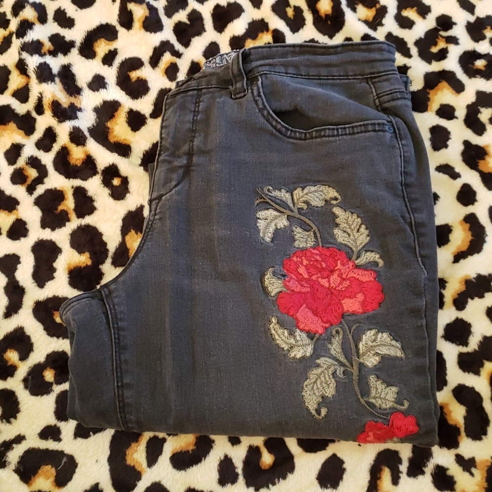 Vintage America embroidered jeans